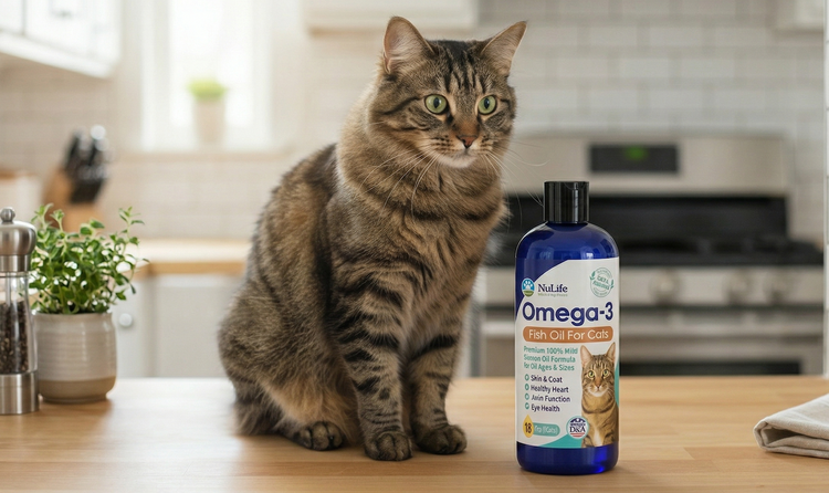 Salmon oil for cats — wild Alaskan salmon oil supplement for healthy skin, coat and joints