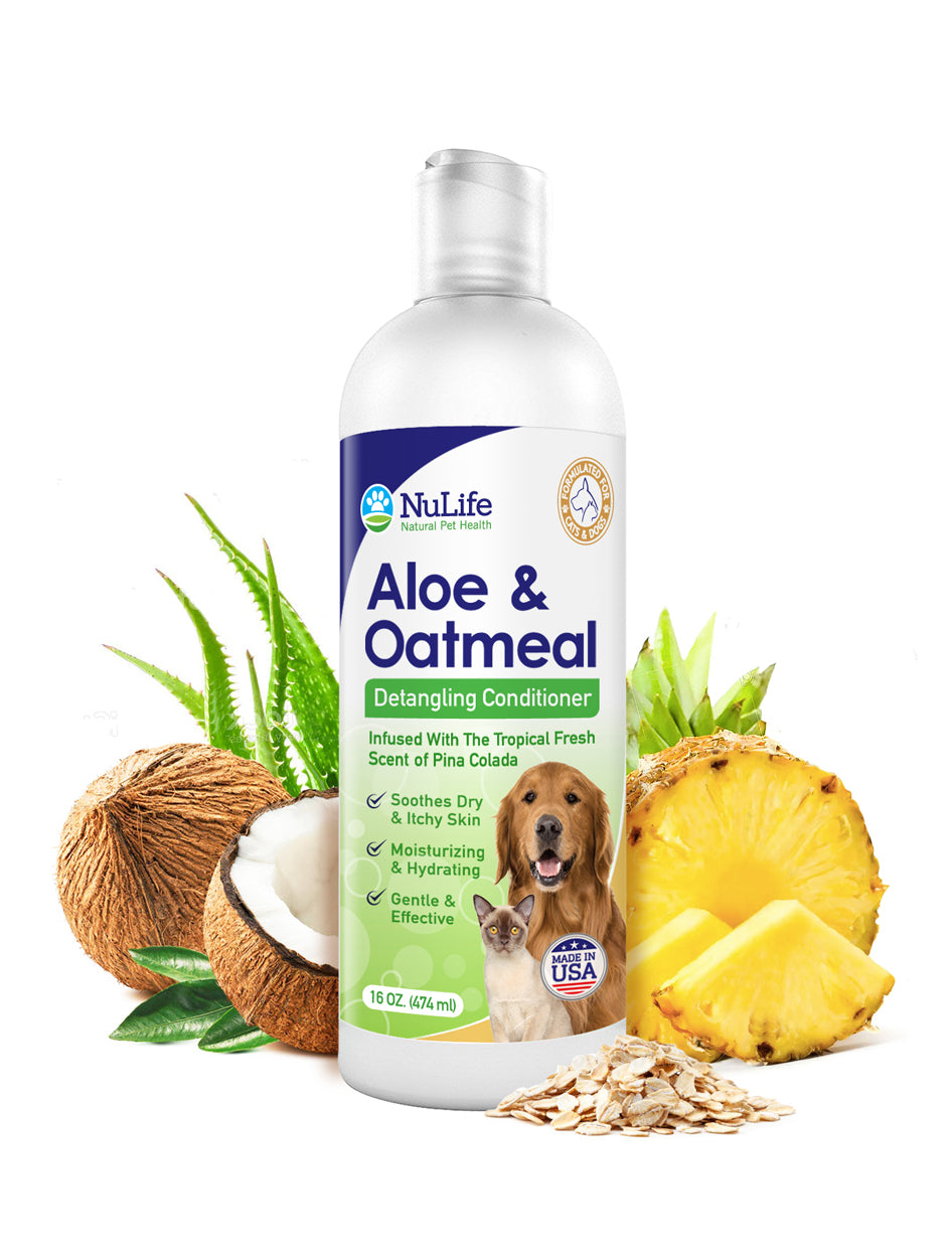 Aloe & Oatmeal Conditioner For Matted Dog Hair - Pina Colada - 16oz