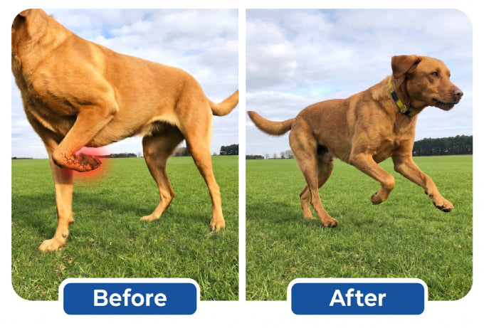 Glucosamine Powder for dogs before and after