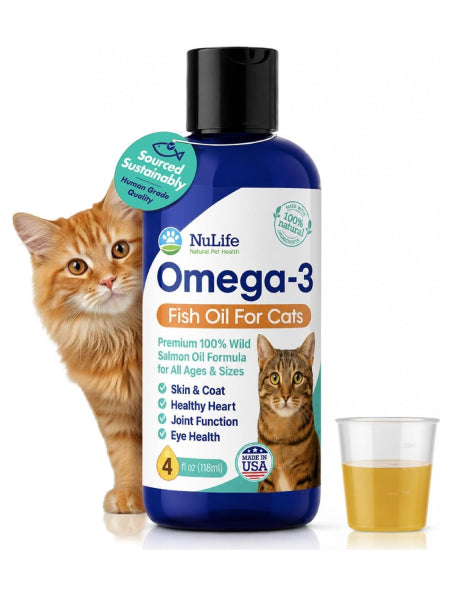 Salmon Oil for Cats 4oz Starter Bottle Wild Alaskan Salmon Oil Supplement