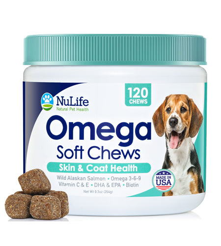 Salmon Oil Omega 3 Soft Chews, 60 cnt - NuLife Natural Pet Health